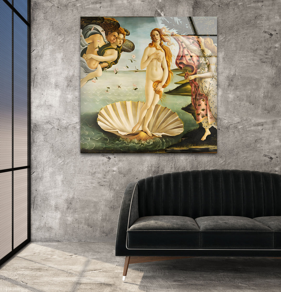 Birth of Venus Sandro Botticelli Glass Wall Art photo print on glass, prints on glass wall art
