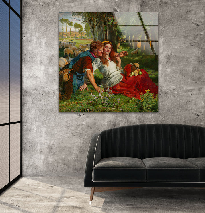 The Hireling Shepherd William Holman Hunt Glass Wall Art stained glass wall art, stained glass wall decor
