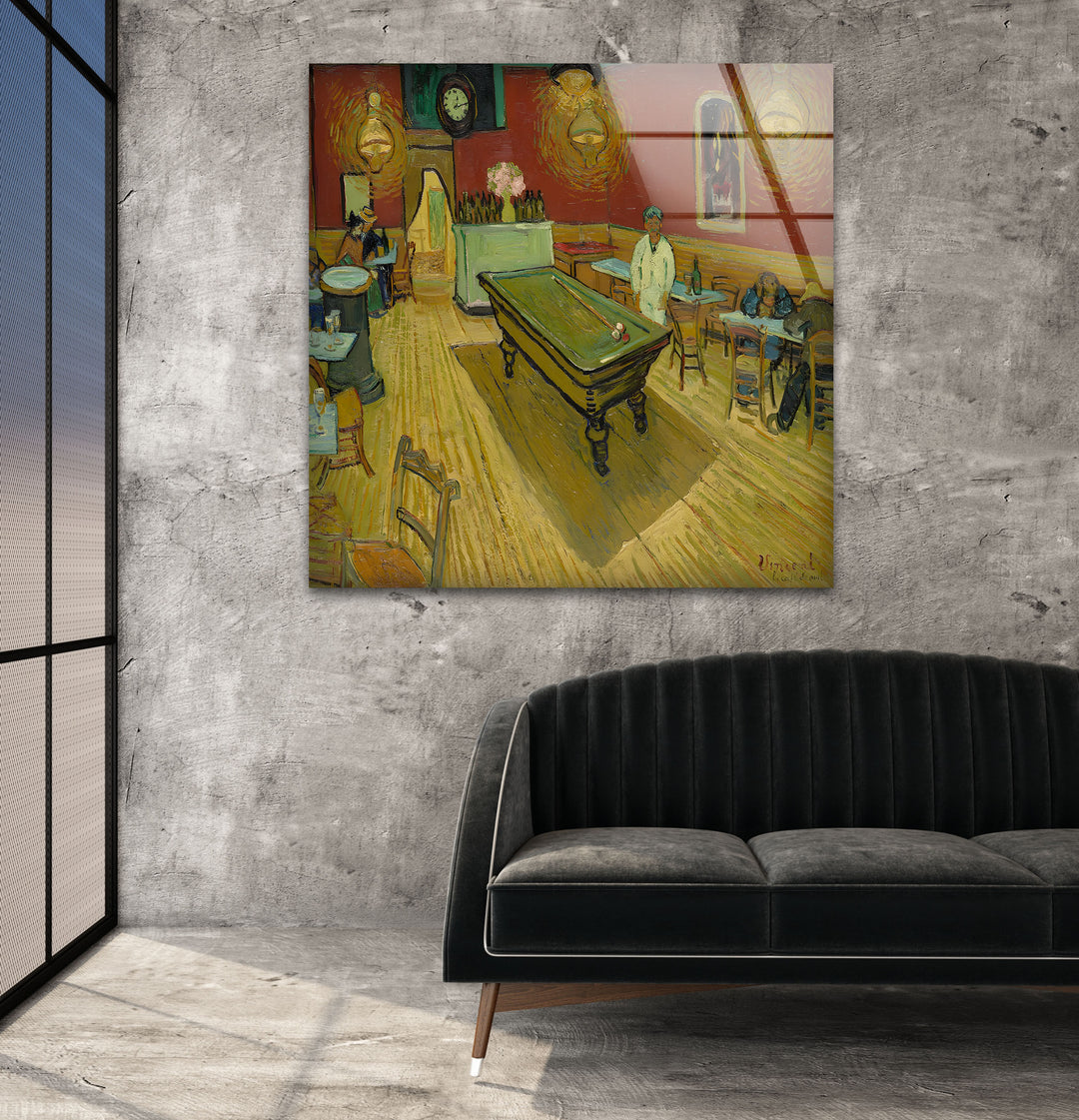 The Night Café Vincent van Gogh Glass Wall Art glass art painting, glass art for the Wall
