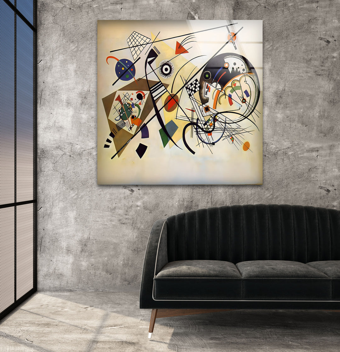 Transverse Line (1923) by Wassily Kandinsky Glass Wall Art