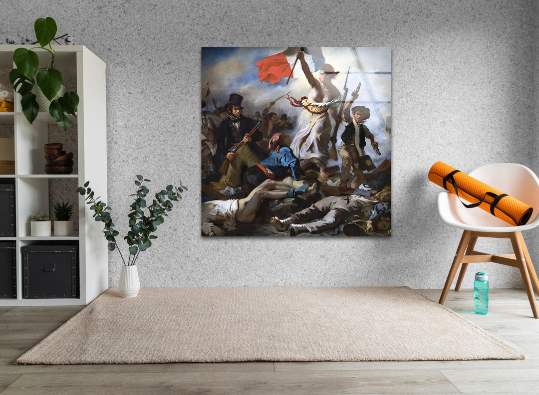 Liberty Leading the People Eugène Delacroix art glass wall art, glass wall art pictures
