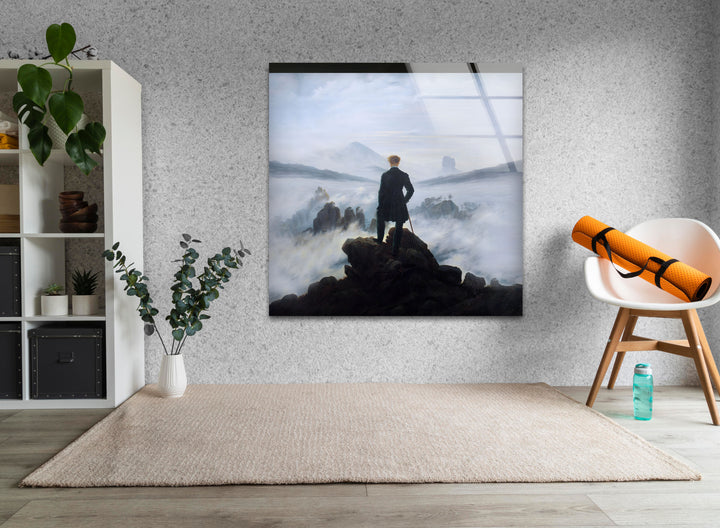 Wanderer above the Sea of Fog Caspar David Friedrich Glass Wall Art print on glass, glass printed photos
