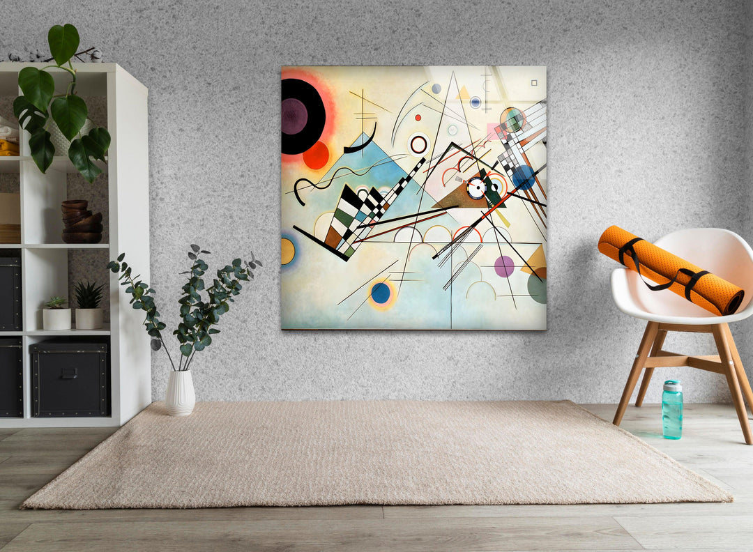 Composition VIII Wassily Kandinsky Glass Wall Art art glass wall art, glass wall art pictures
