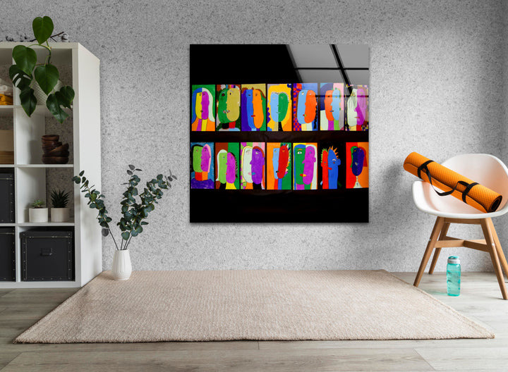 Colorful Art Pablo Picasso Glass Wall Art