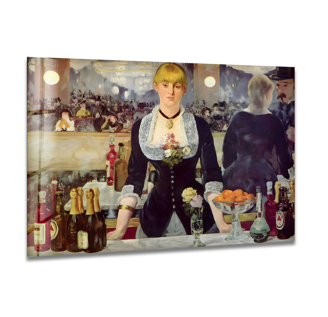 A Bar at the Folies-Bergère Édouard Manet Glass Wall Art custom glass pictures, glass art prints
