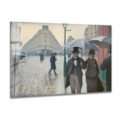 Paris Street; Rainy Day Gustave Caillebotte glass photo prints, glass picture prints
