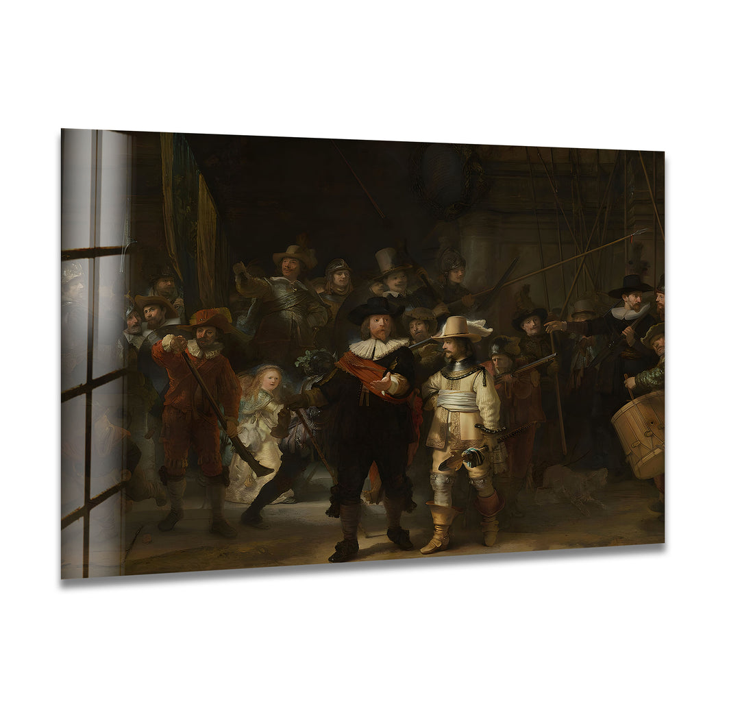 The Night Watch Rembrandt Glass Wall Art large glass photo prints, glass wall photos
