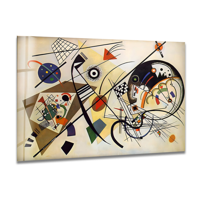 Transverse Line (1923) by Wassily Kandinsky Glass Wall Art