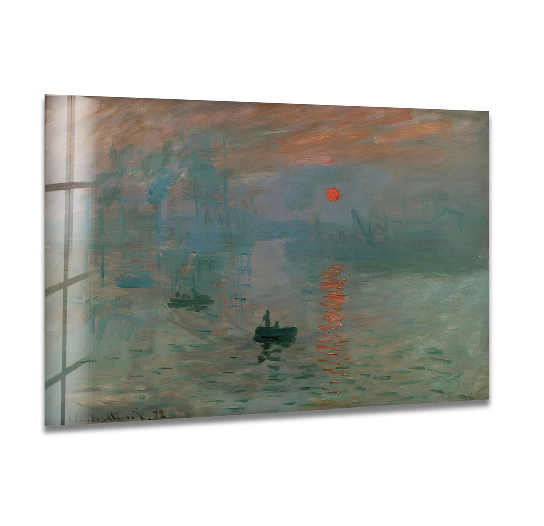 Impression Sunrise Claude Monet Glass Wall Art Glass Printing Wall Art, Print photos on glass
