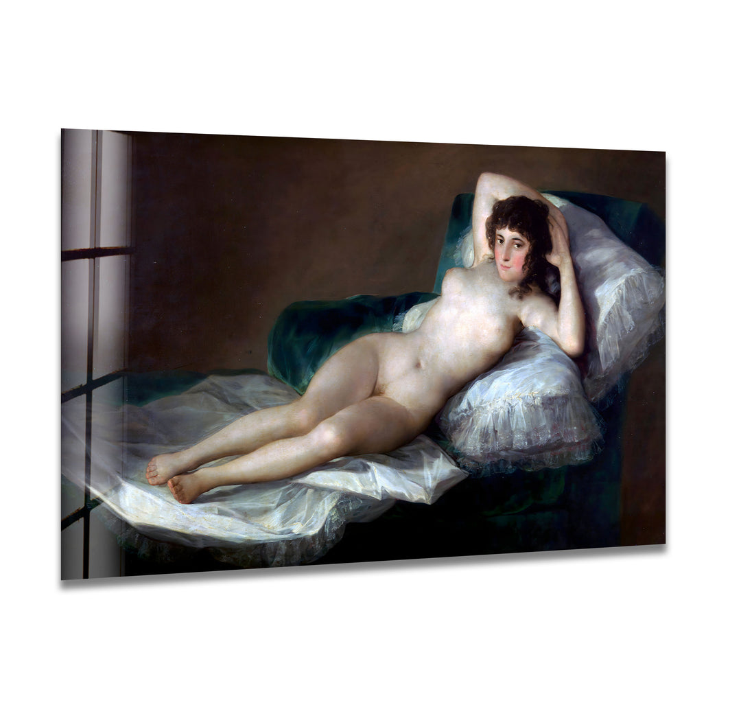 The Naked Maja or The Nude Maja Francisco Goya Glass Wall Art
 art glass wall art, glass wall art pictures
