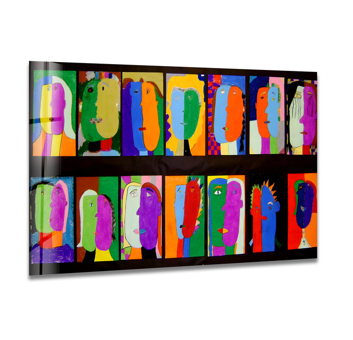 Colorful Art Pablo Picasso Glass Wall Art