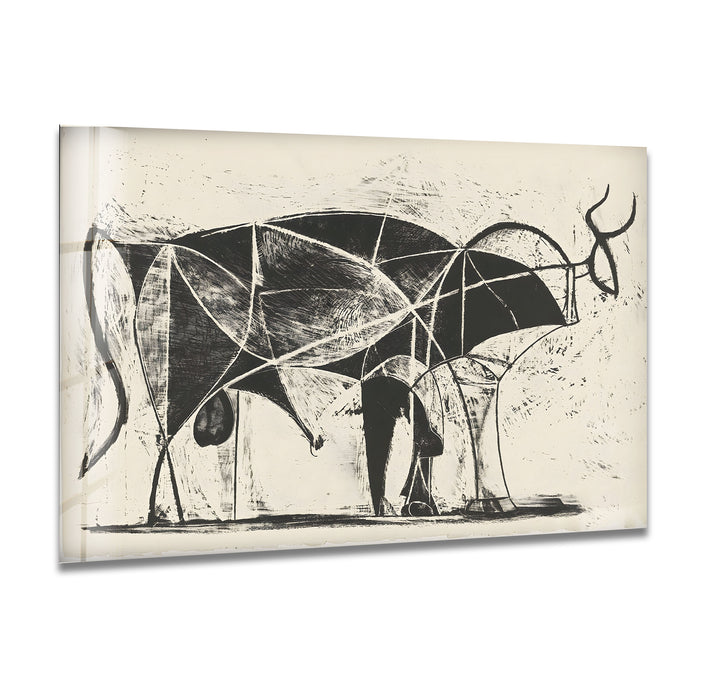 Pablo Picasso - The Bull Glass Wall Art