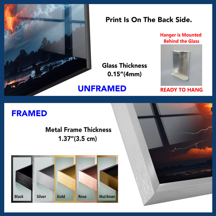 View of Thunderstorm Cloud Glass Wall Art