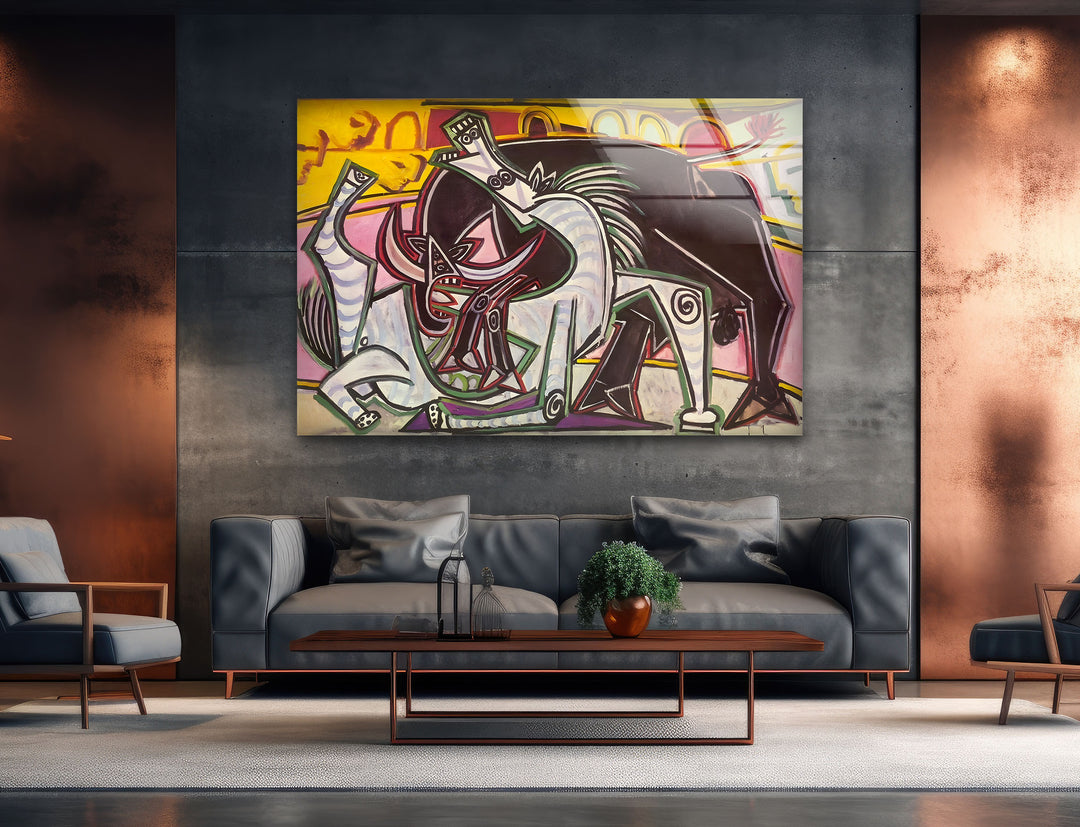 Bullfight Pablo Picasso Glass Wall Art