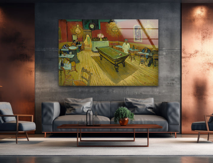 The Night Café Vincent van Gogh Glass Wall Art picture on glass wall art, photos printed on glass
