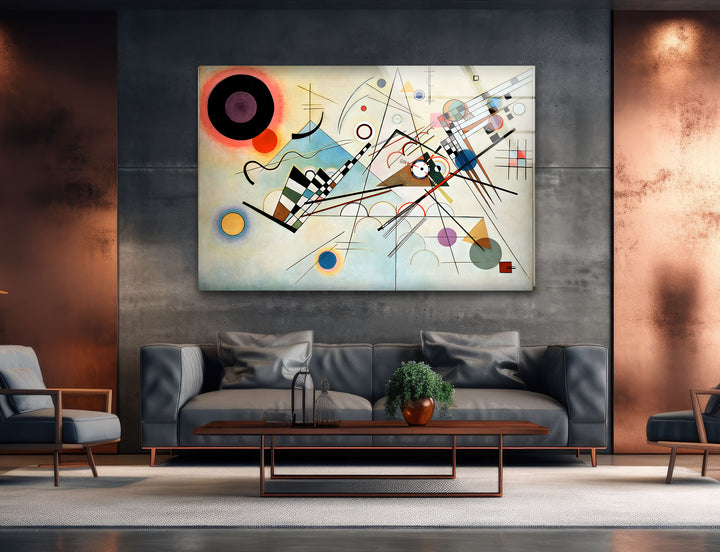 Composition VIII Wassily Kandinsky Glass Wall Art picture on glass wall art, photos printed on glass
