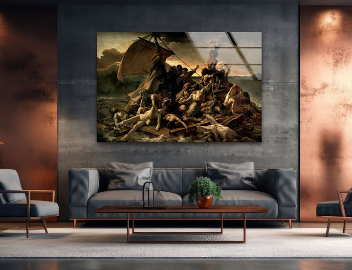 The Raft of the Medusa Théodore Géricault photo print on glass, prints on glass wall art
