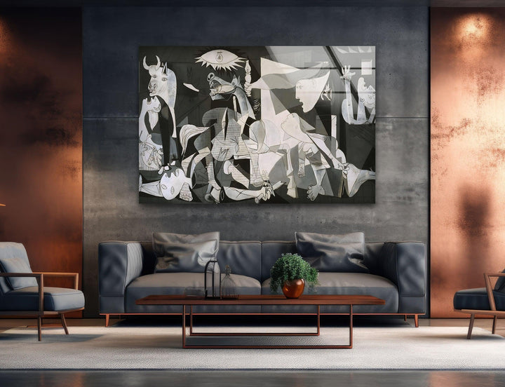 Guernica Pablo Picasso Glass Wall Art glass pictures for Wall, glass prints wall art
