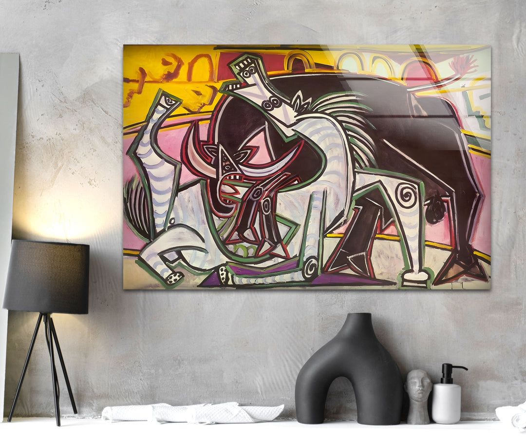 Bullfight Pablo Picasso Glass Wall Art