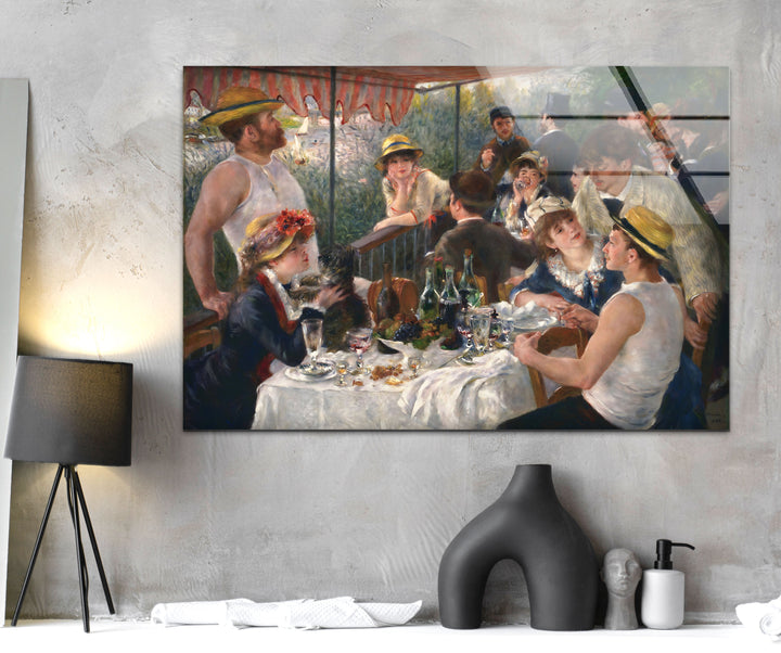 Luncheon of the Boating Party Pierre-Auguste Renoir Glass Wall Art glass pictures for Wall, glass prints wall art
