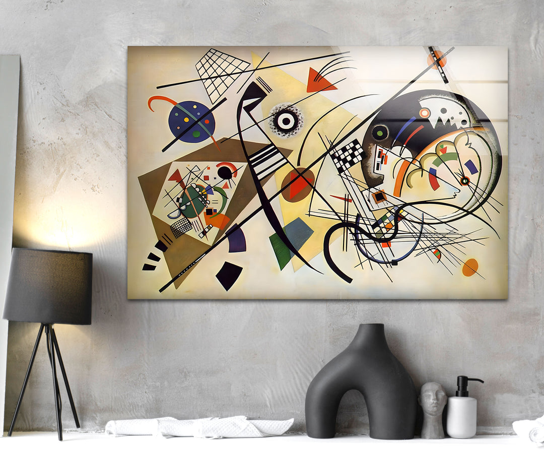 Transverse Line (1923) by Wassily Kandinsky Glass Wall Art