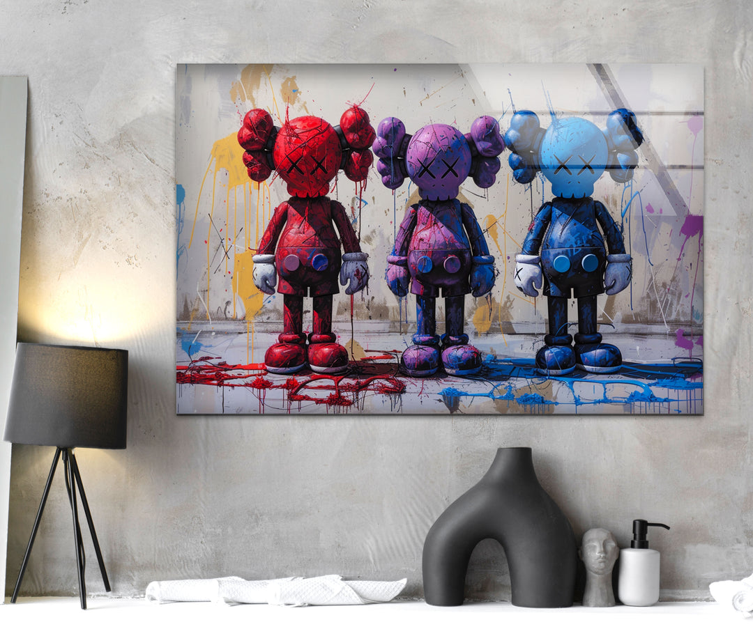 Hypebeast Kaws Glass Wall Art art glass wall art, glass wall art pictures