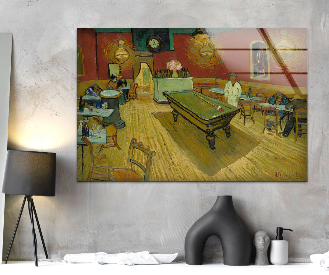 The Night Café Vincent van Gogh Glass Wall Art print on glass, glass printed photos
