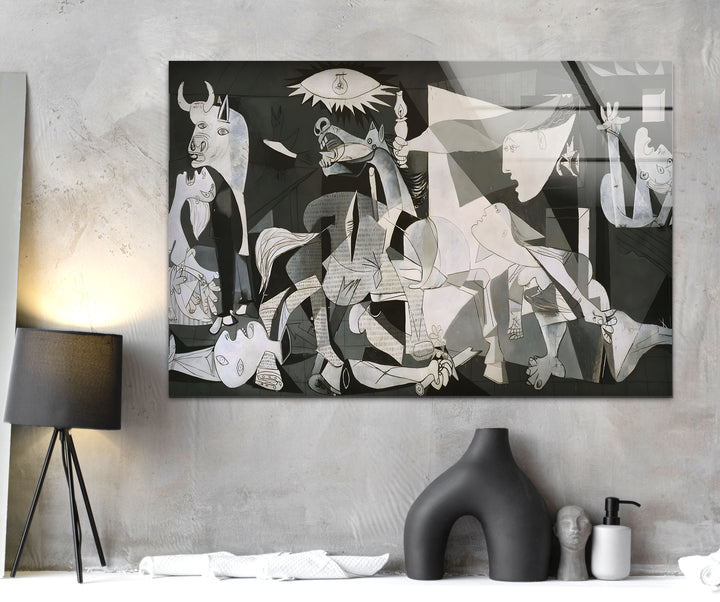 Guernica Pablo Picasso Glass Wall Art custom glass pictures, glass art prints
