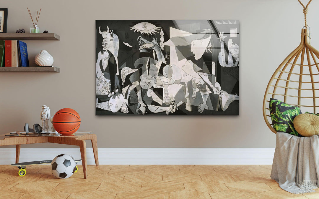 Guernica Pablo Picasso Glass Wall Art photo print on glass, prints on glass wall art
