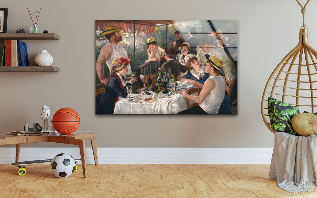 Luncheon of the Boating Party Pierre-Auguste Renoir Glass Wall Art custom glass pictures, glass art prints
