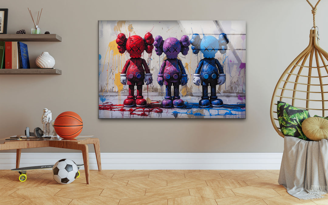 Hypebeast Kaws Glass Wall Art Glass Printing Wall Art, Print photos on glass