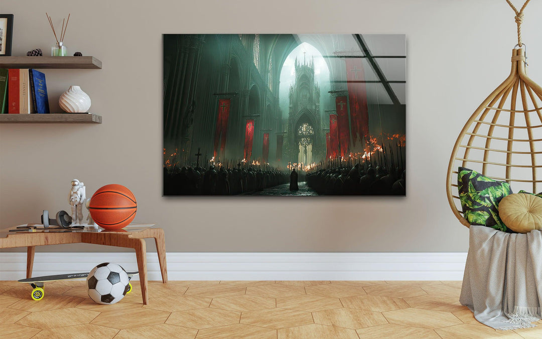 Cathedral Gothic Glass Wall Art picture on glass wall art, photos printed on glass
