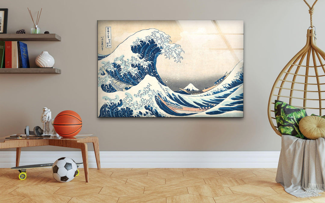 The Great Wave off Kanagawa Hokusai Glass Wall Art large glass photo prints, glass wall photos
