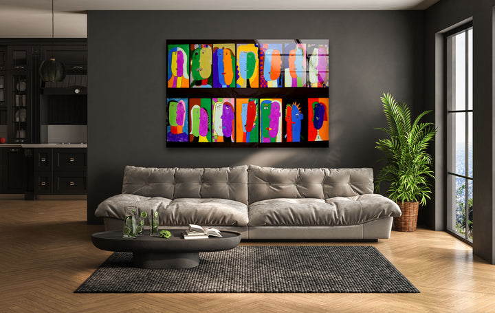 Colorful Art Pablo Picasso Glass Wall Art