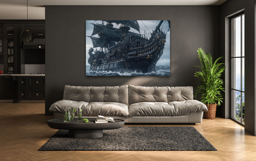 Big Pirate Ship Glass Wall Art glass wall decor, glass wall art decor
