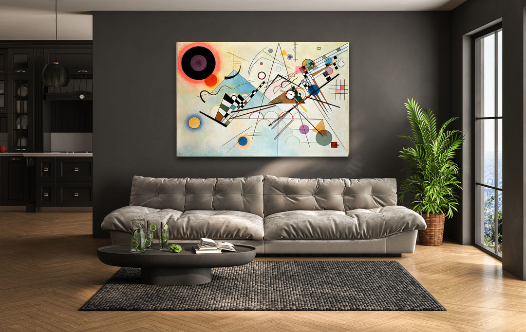 Composition VIII Wassily Kandinsky Glass Wall Art custom glass photo prints, large glass prints
