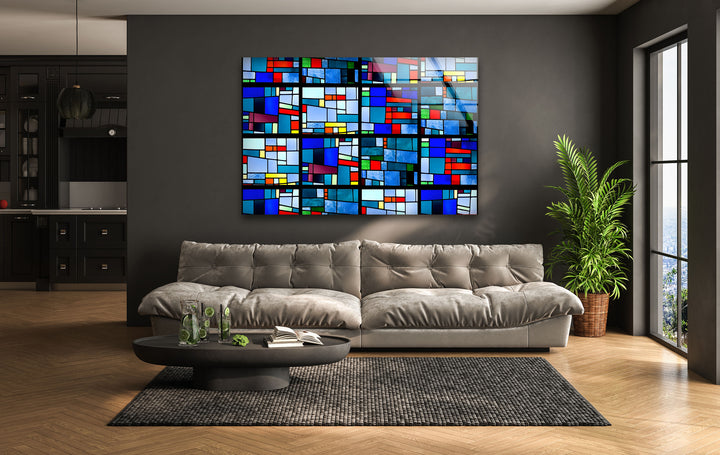 Stained Art of Pablo Picasso Glass Wall Art