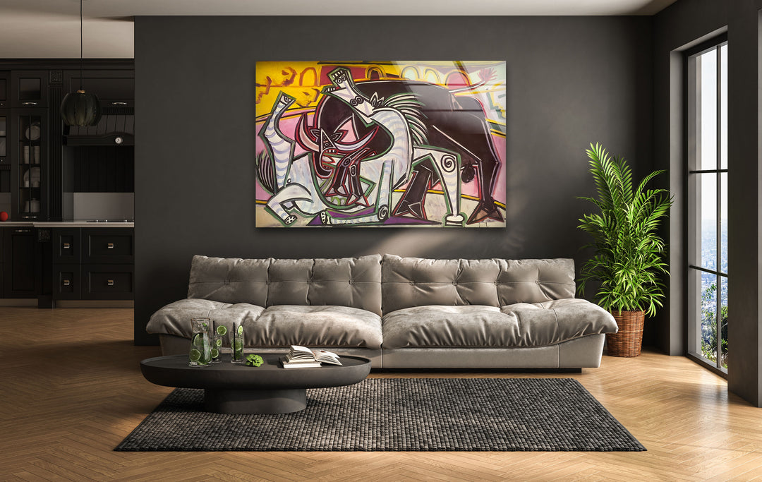 Bullfight Pablo Picasso Glass Wall Art