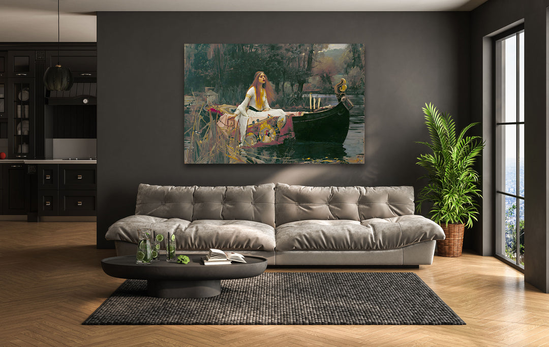 Shalott Leydisi John William Waterhouse Glass Wall Art art glass wall art, glass wall art pictures
