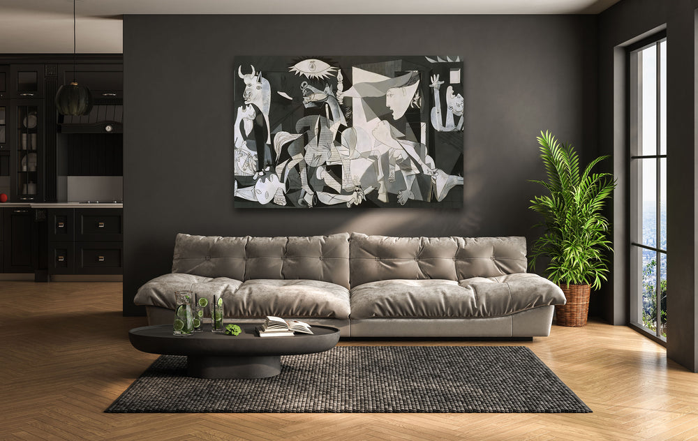 Guernica Pablo Picasso Glass Wall Art glass photo prints, glass picture prints
