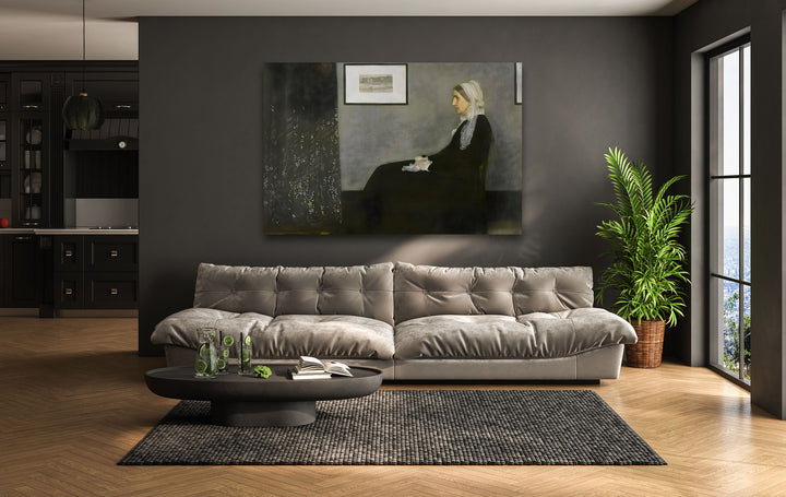 Whistler's Mom James Abbott McNeill Whistler Glass Wall Art Glass Printing Wall Art, Print photos on glass
