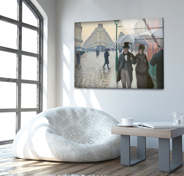 Paris Street; Rainy Day Gustave Caillebotte art glass wall art, glass wall art pictures
