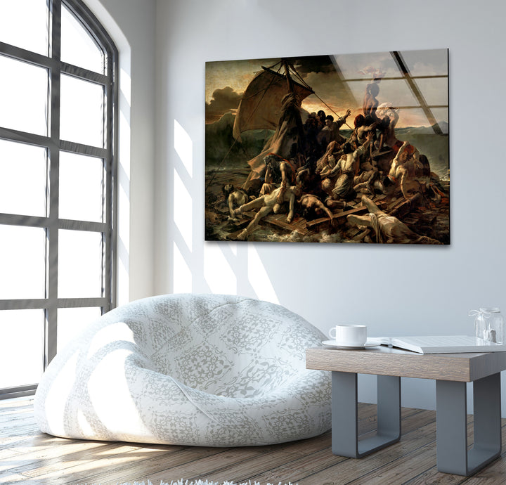 The Raft of the Medusa Théodore Géricault picture on glass wall art, photos printed on glass
