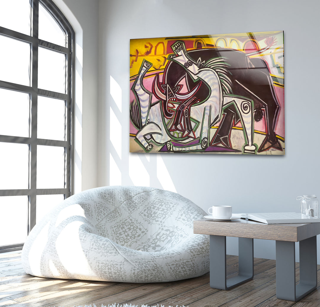 Bullfight Pablo Picasso Glass Wall Art