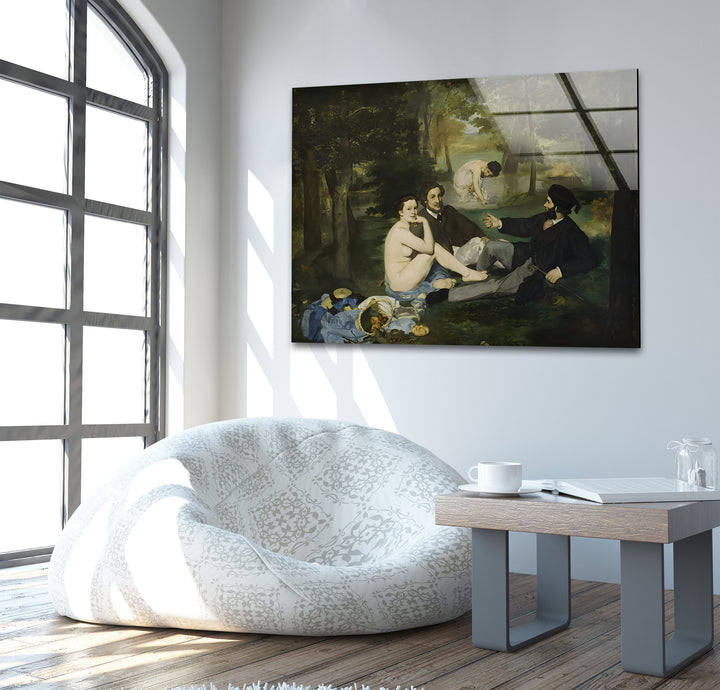 Le Déjeuner sur l'herbe Édouard Manet Glass Wall Art art glass wall art, glass wall art pictures
