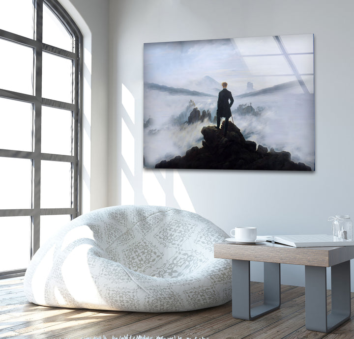 Wanderer above the Sea of Fog Caspar David Friedrich Glass Wall Art large glass photo prints, glass wall photos
