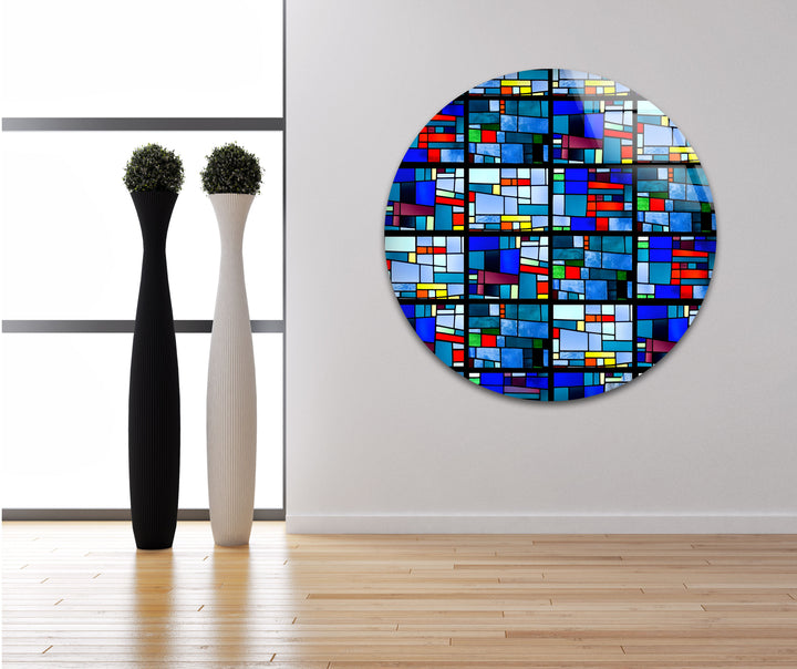 Stained Art of Pablo Picasso Glass Wall Art