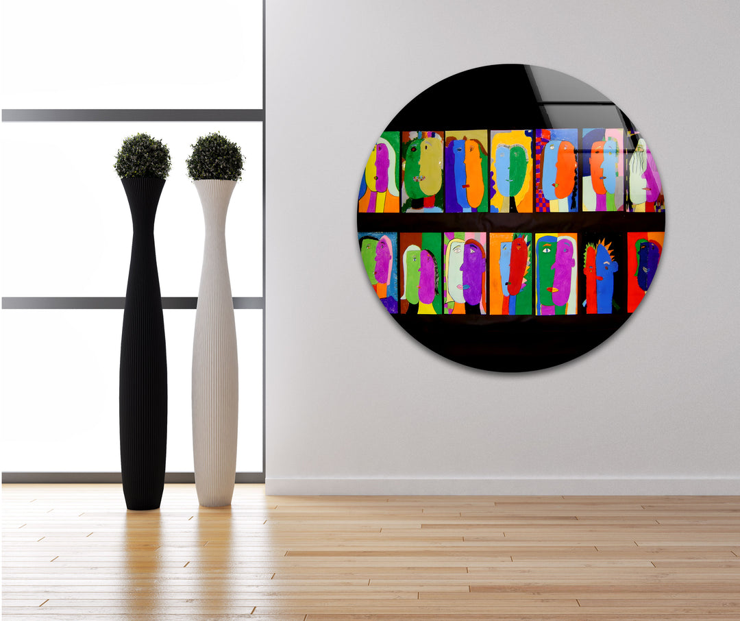 Colorful Art Pablo Picasso Glass Wall Art