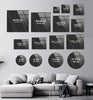 Black Water Splashes Tempered Glass Wall Art