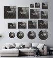 Sunset Moon View Tempered Glass Wall Art